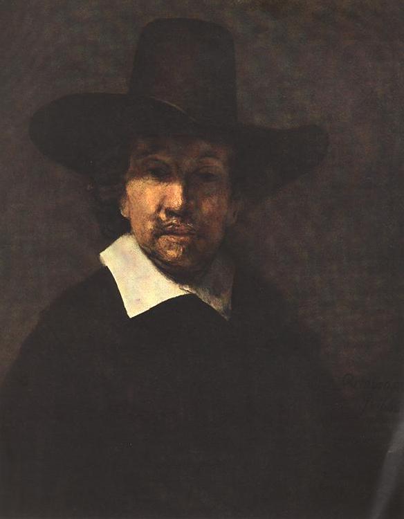 REMBRANDT Harmenszoon van Rijn Portrait of Jeremiah Becker Sweden oil painting art